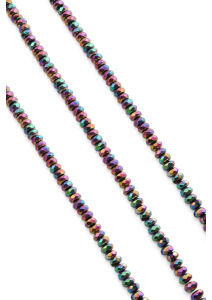 Hematit Doğal Taş Parlak Gökkuşağı Rondela Kesim 6X2MM Dizi fiyatları