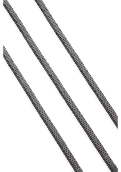 Hematit Doğal Taş Mat Gri Rondela Kesim 4X1MM Dizi