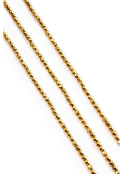 Hematit Doğal Taş Parlak Gold Faset Kesim 4mm Dizi fiyatları