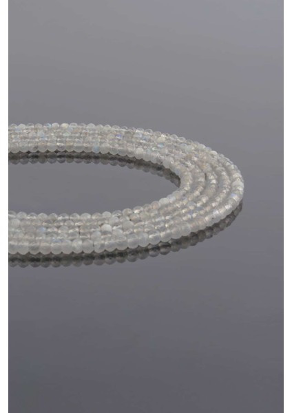 Labradorit Doğal Taş Parlak Küre Kristal Kesim 3X2MM Dizi