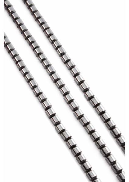 Hematit Doğal Taş Parlak Füme Silindir Kesim 6X6MM Dizi fiyatları