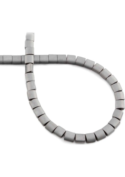 Hematit Doğal Taş Mat Açık Gri Altıgen Kesim 5X5MM Dizi