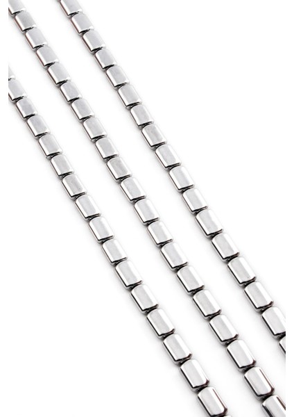 Hematit Doğal Taş Parlak Gümüş Silindir Kesim 6X8MM Dizi fiyatları