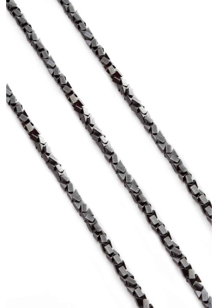Hematit Doğal Taş Parlak Füme Fiyon Kesim 4X4MM Dizi fiyatları