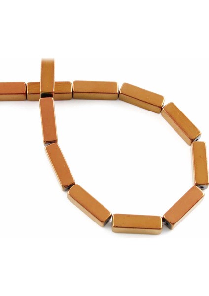 Hematit Doğal Taş Parlak Kahverengi 4X13MM Dizi