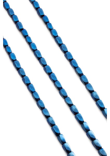 Hematit Doğal Taş Parlak Mavi Burgulu Dikdörtgen Kesim 5X8MM Dizi fiyatları