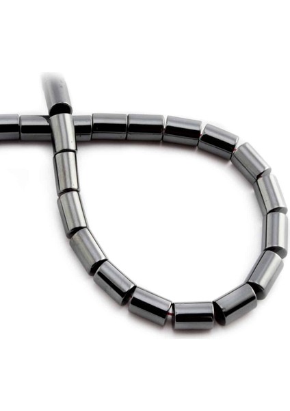Hematit Doğal Taş Parlak Füme 6X8MM Dizi