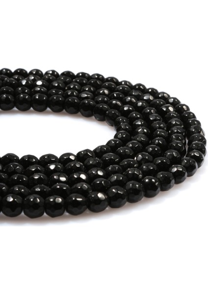 Oniks Doğal Taş Parlak Küre Faset Kesim 6mm Dizi fiyatları