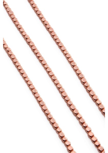 Hematit Doğal Taş Parlak Roz Küp Kesim 4X4MM Dizi fiyatları
