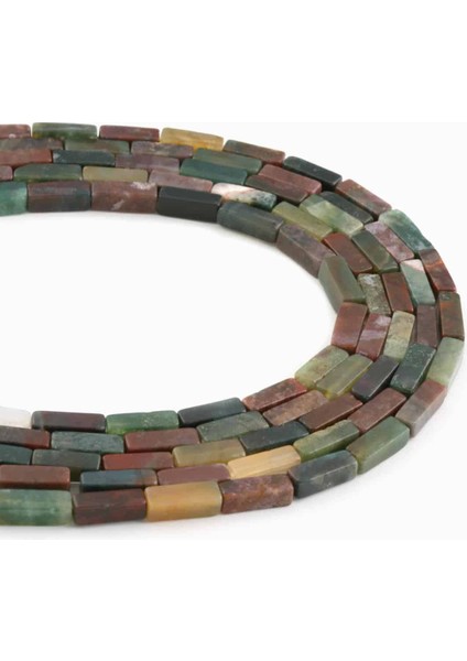 Hint Akik Doğal Taş Dikdörtgen Kesim 4X13MM Dizi