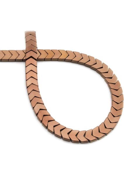Hematit Doğal Taş Parlak Kahverengi Çavuş Kesim 6X3MM Dizi