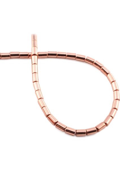Hematit Doğal Taş Parlak Roz 4X6MM Dizi