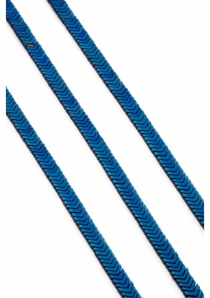 Hematit Doğal Taş Parlak Mavi Çavuş Kesim 7X1MM Dizi fiyatları