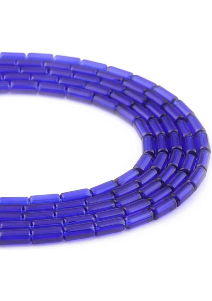 Cam Parlak Mavi Silindir Kesim 5X10MM Dizi