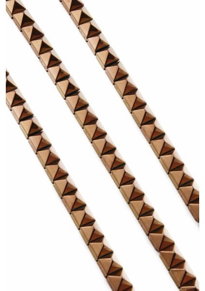 Hematit Doğal Taş Parlak Kahverengi Piramit Kesim 8X8MM Dizi fiyatları