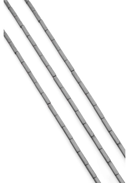 Hematit Doğal Taş Mat Gri Dikdörtgen Kesim 2X8MM Dizi fiyatları
