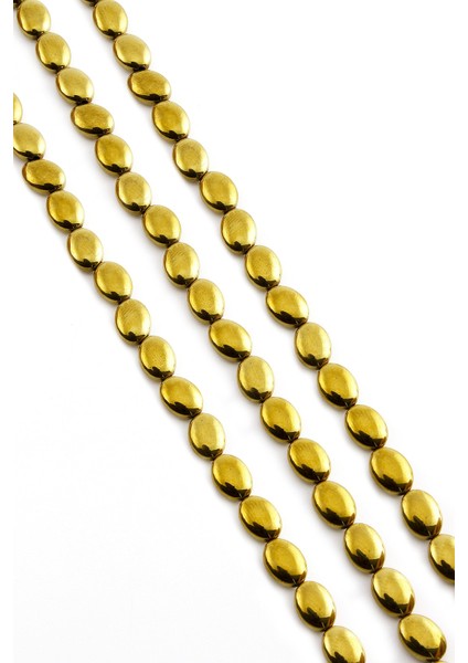 Hematit Doğal Taş Parlak Gold Bombeli Oval Kesim 6X8MM Dizi fiyatları