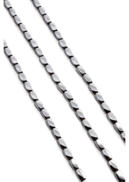 Hematit Doğal Taş Parlak Füme Burgulu Dikdörtgen Kesim 5X8MM Dizi fiyatları