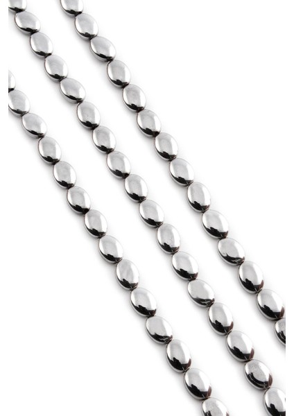 Hematit Doğal Taş Parlak Gümüş Bombeli Oval Kesim 6X8MM Dizi fiyatları