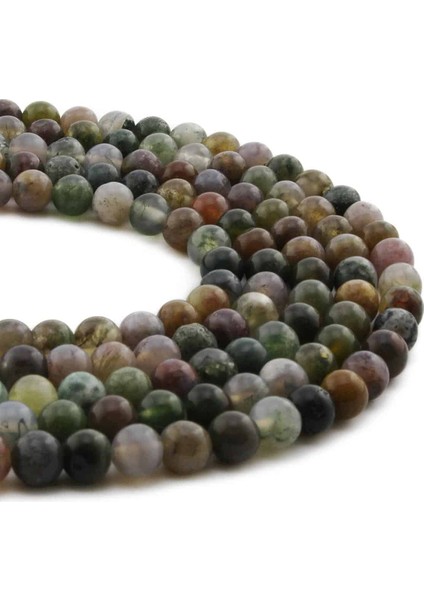 Hint Akik Doğal Taş Parlak Küre Kesim 6mm Dizi