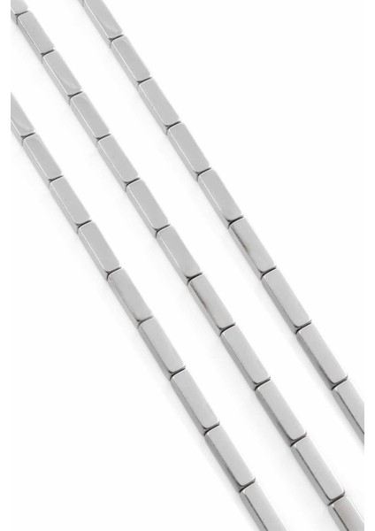 Hematit Doğal Taş Parlak Gümüş 4X13MM Dizi fiyatları