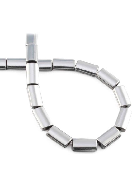 Hematit Doğal Taş Parlak Gümüş 7X13MM Dizi