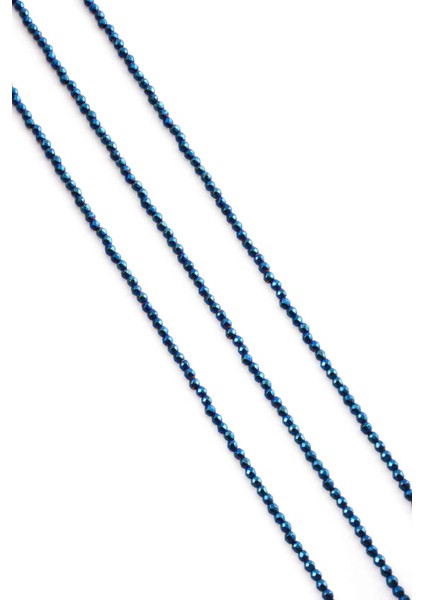 Hematit Doğal Taş Parlak Mavi Faset Kesim 2mm Dizi fiyatları