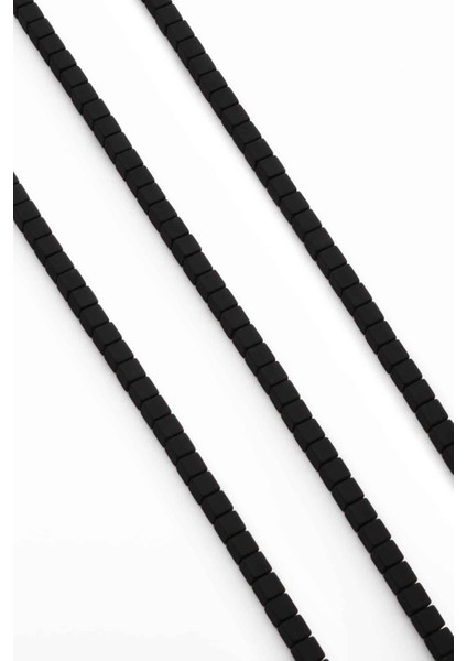 Hematit Doğal Taş Mat Siyah Kare Kesim 4X4MM Dizi fiyatları