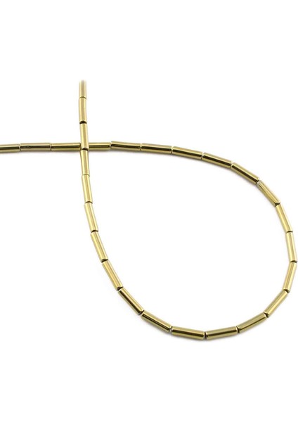 Hematit Doğal Taş Parlak Antik Sarı 2X8MM Dizi