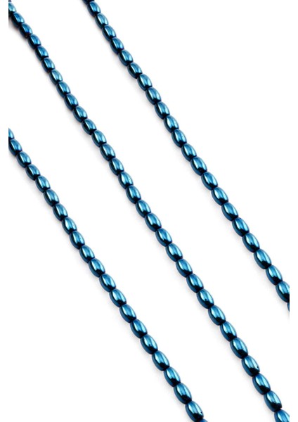 Hematit Doğal Taş Parlak Mavi Arpa Kesim 4X6MM Dizi fiyatları