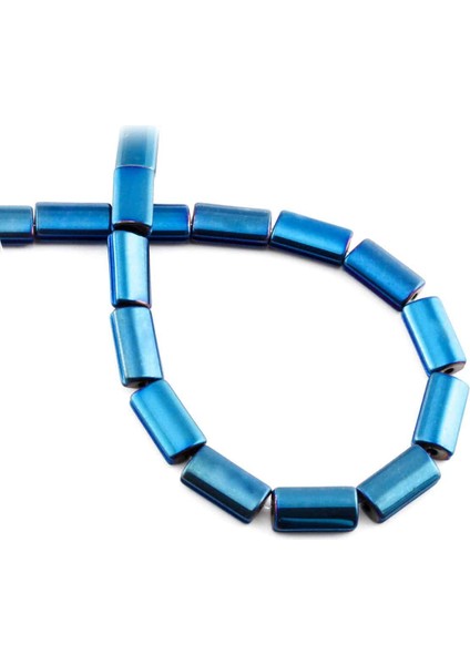 Hematit Doğal Taş Parlak Mavi 7X13MM Dizi