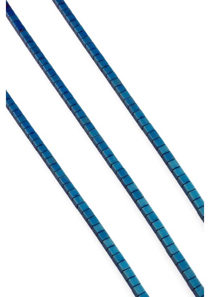 Hematit Doğal Taş Mat Mavi 4X4MM Dizi