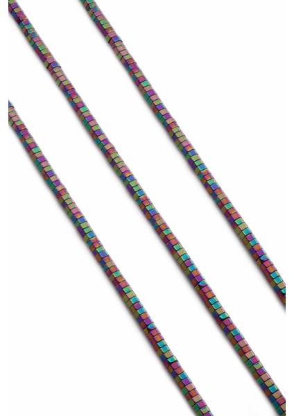 Hematit Doğal Taş Parlak Gökkuşağı Rondela Kesim 4X2MM Dizi fiyatları