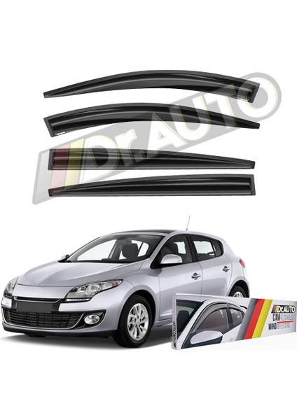 Renault Megane 3 2009-2015 Hb Cam Rüzgarlığı 4lü