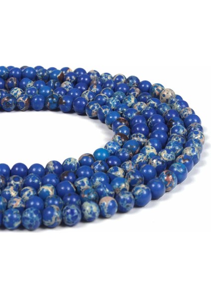 Varisit Doğal Taş Mavi Küre Kesim 4mm Dizi