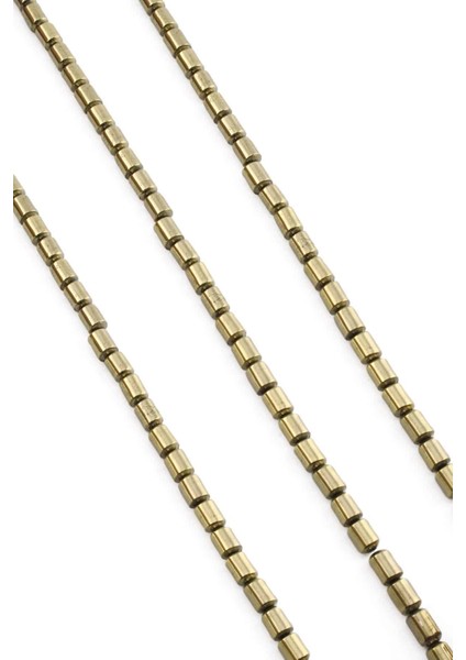 Hematit Doğal Taş Parlak Antik Sarı Silindir Kesim 4X6MM Dizi fiyatları