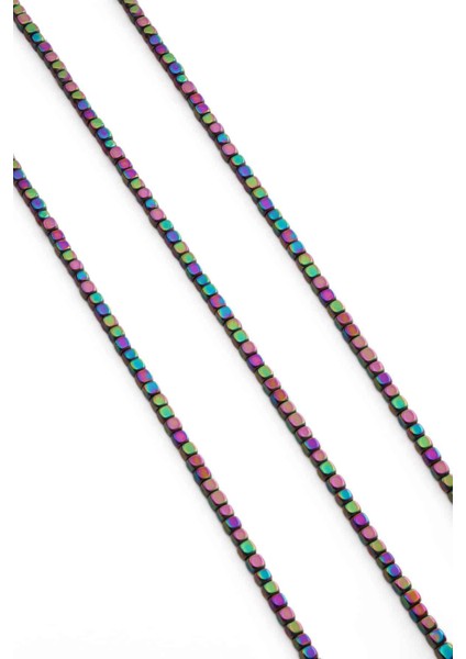 Hematit Doğal Taş Parlak Gökkuşağı Kare Kesim 3X3MM Dizi fiyatları