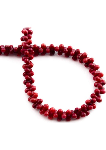 Mercan Doğal Taş Kırmızı 10X4MM Dizi