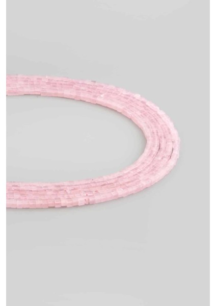 Pembe Kuvars Doğal Taş Küp Kesim 2X2MM Dizi