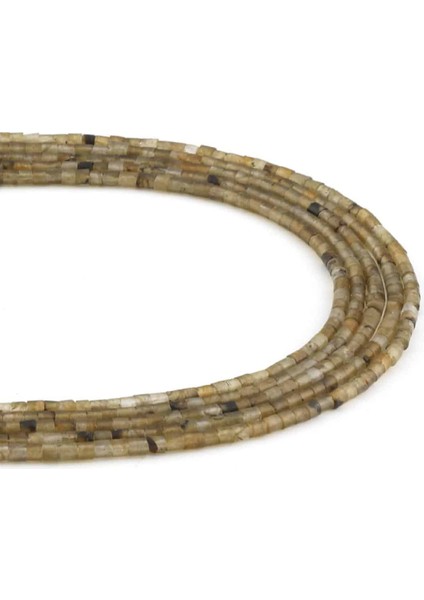 Labradorit Doğal Taş Silindir Kesim 2X2MM Dizi