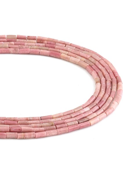 Rodonit Doğal Taş Silindir Kesim 3X6MM Dizi