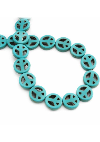 Turkuaz Sıkma Doğal Taş Mavi Barış Kesim 12X3MM Dizi