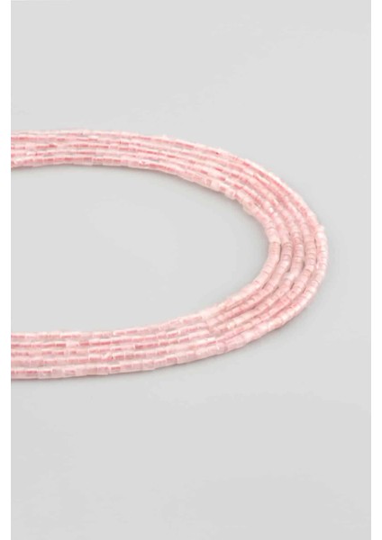 Pembe Kuvars Doğal Taş Silindir Kesim 2X2MM Dizi