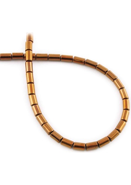 Hematit Doğal Taş Parlak Kahverengi 4X6MM Dizi