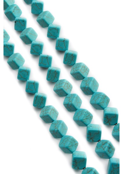 Turkuaz Sıkma Doğal Taş Mavi Dörtgen Kesim 10X10MM Dizi fiyatları