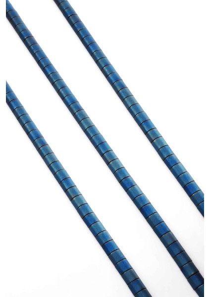 Hematit Doğal Taş Mat Mavi Piramit Kare Kesim Çift Delikli 6X6MM Dizi fiyatları