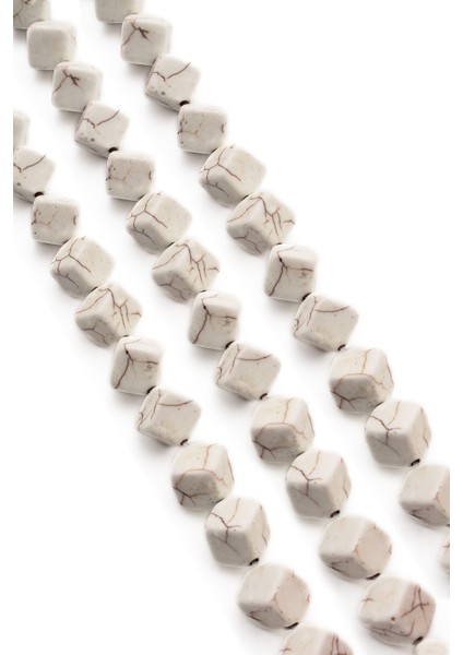 Turkuaz Sıkma Doğal Taş Beyaz Dörtgen Kesim 10X10MM Dizi fiyatları