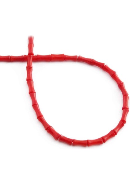 Mercan Doğal Taş Kırmızı Kemik Kesim 3X7MM Dizi