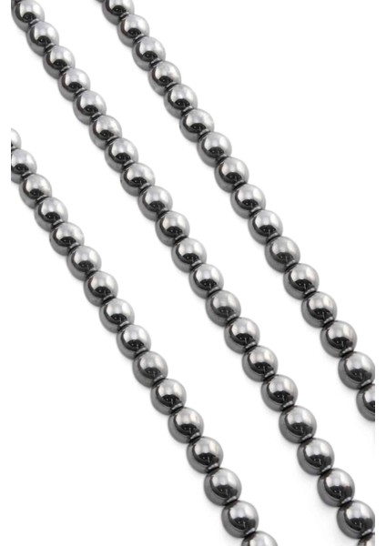Hematit Doğal Taş Parlak Gümüş Küre Kesim 8mm Dizi fiyatları