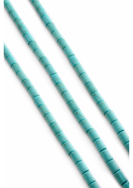 Turkuaz Sıkma Doğal Taş Mavi Silindir Kesim 6X8MM Dizi fiyatları